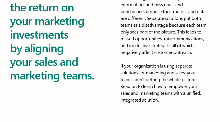 The benefits of aligning sales and marketing - Ebook 2