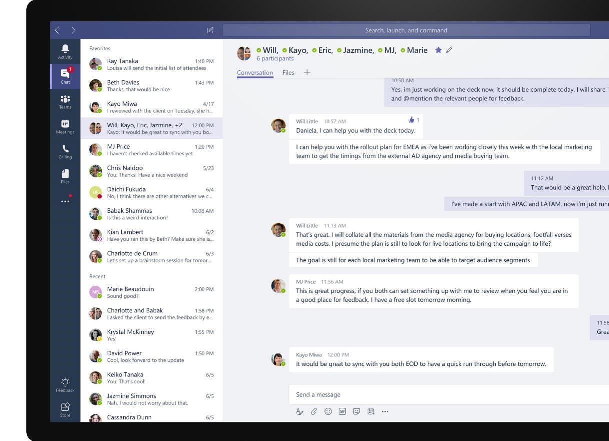 Communicate easily and keep your team in the know with Microsoft Teams