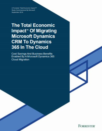 To better understand the benefits, costs, and risks associated with this investment, Forrester interviewed four customers who migrated from on-premises Dynamics CRM 2011 or 2013 to Dynamics 365.