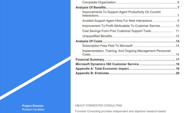 The Total Economic Impact™ Of Microsoft Dynamics 365 Customer Service - Ebook 1