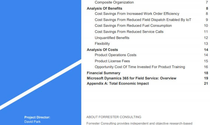 The Total Economic Impact™ Of Microsoft Dynamics 365 For Field Service - Ebook 1