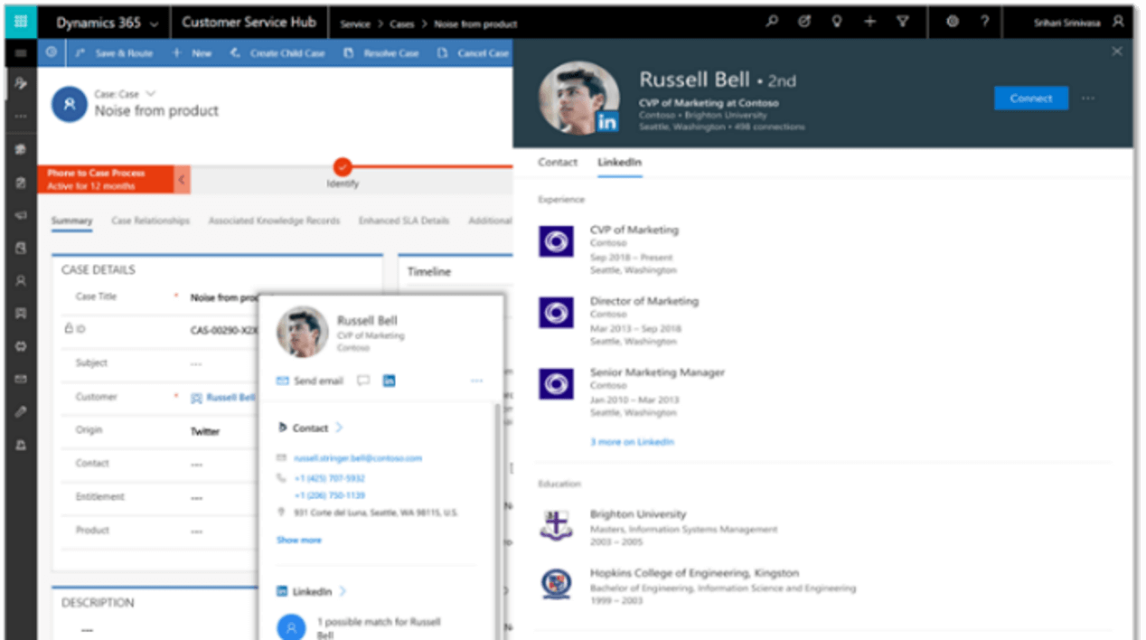 office 365 people card in power apps and dynamics 365