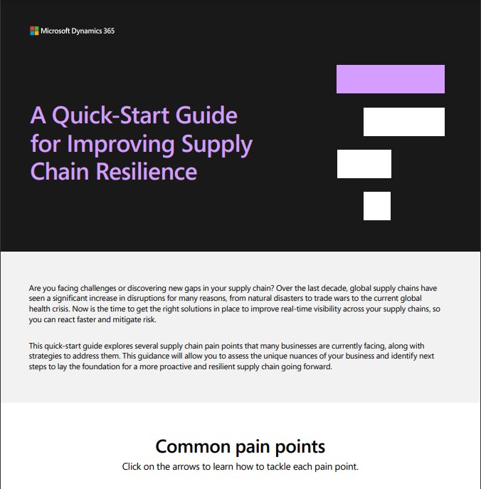 A Quick-Start Guide for Improving Supply Chain Resilience