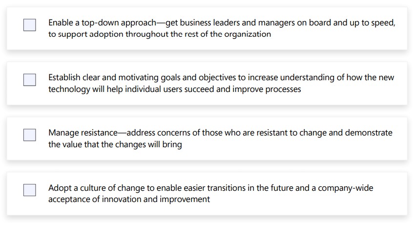 change management checklist