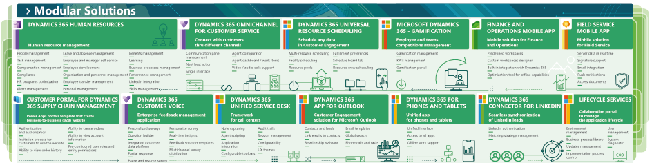 Microsoft Dynamics 365 modular Solutions