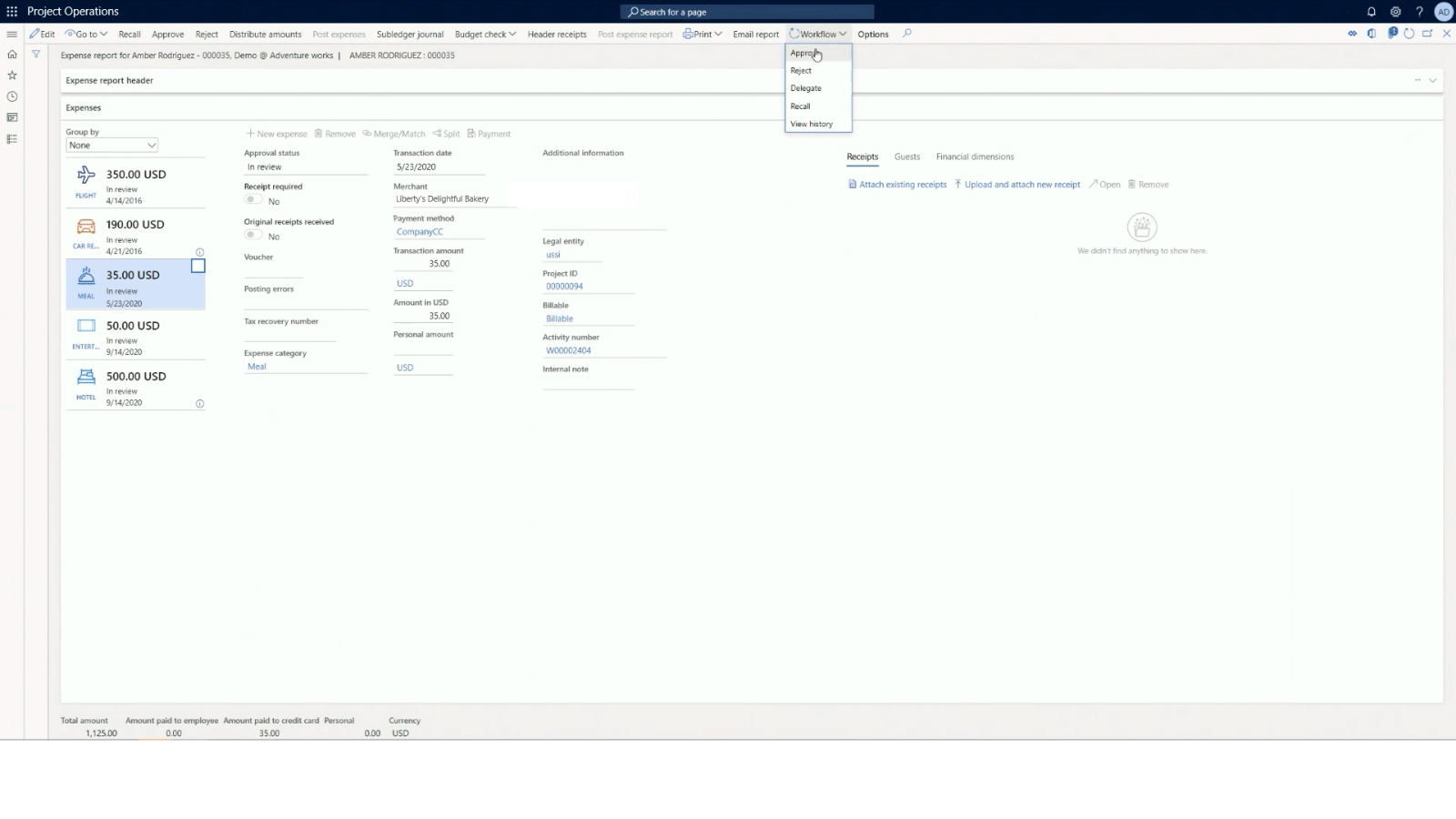 time tracking and expense with dynamics 365 project operations