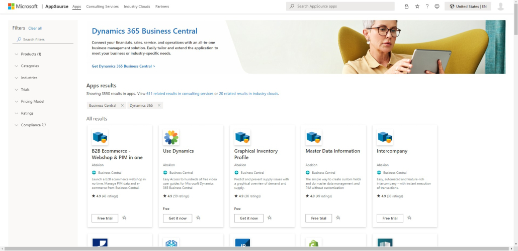 Microsoft AppSource for Business Central for example Business Central vs SAP Malaysia