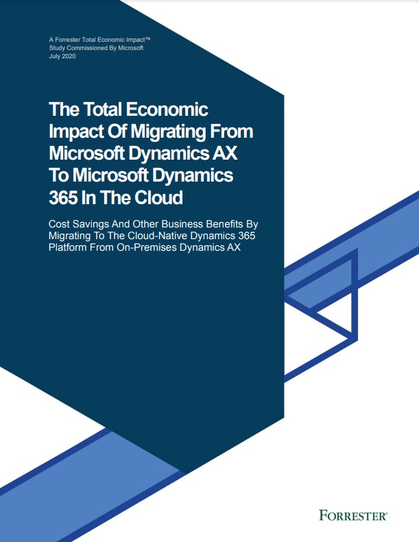 The Total Economic Impact Of Migrating From Microsoft Dynamics AX To Microsoft Dynamics 365 In The Cloud cover